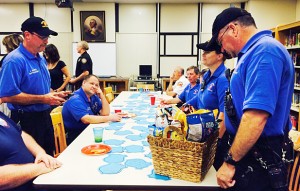 Central Middle School students gave the Nederland Police and Fire Departments hand-made cards and gift baskets filled with snacks during the annual First Responders Day breakfast in honor of 9/11 in the Central Middle School library Friday morning.