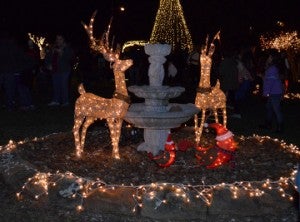 Holiday decorations at Celebration Park in Groves. Mary Meaux/The News 