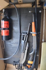 A photo of some of the equipment inside the SWAT vehicle. Mary Meaux/The News