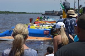 A scene from Thunder on the Neches powerboat races during Port Neches RiverFest on Saturday. Mary Meaux/The News